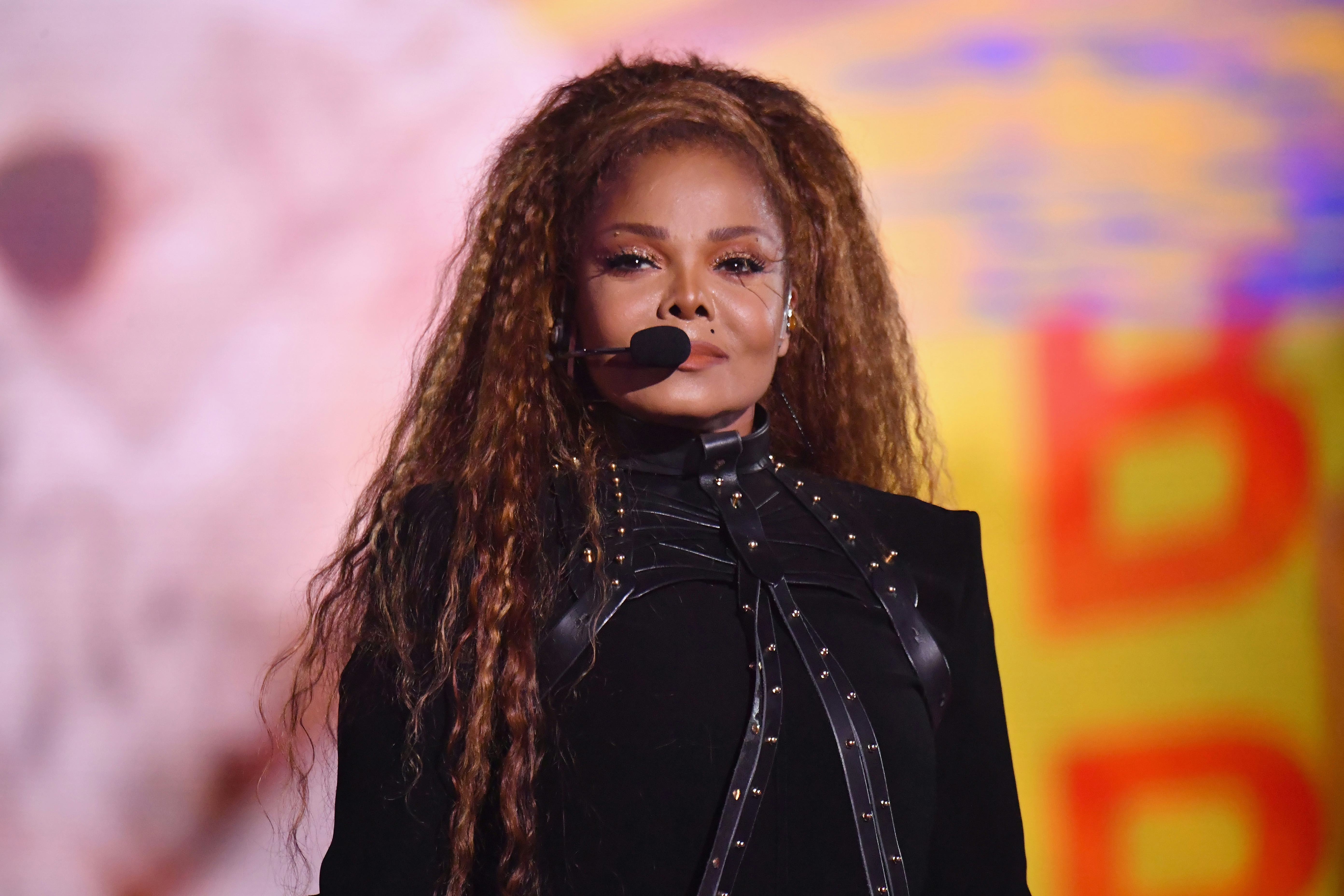 Janet Jackson performs on stage during the MTV EMAs 2018 on November 4, 2018 in Bilbao, Spain.