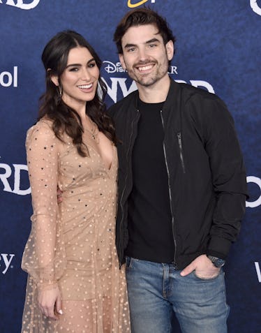 HOLLYWOOD, CALIFORNIA - FEBRUARY 18:  Ashley Iaconetti and Jared Haibon attend the Premiere Of Disne...