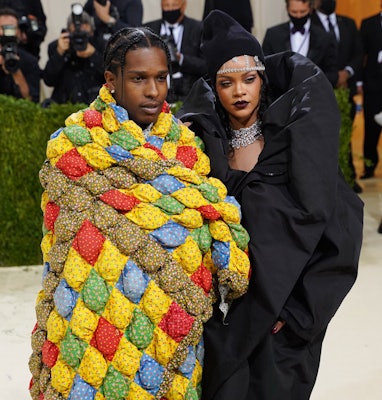 NEW YORK, NEW YORK - SEPTEMBER 13: ASAP Rocky and Rihanna attend 2021 Costume Institute Benefit - In...