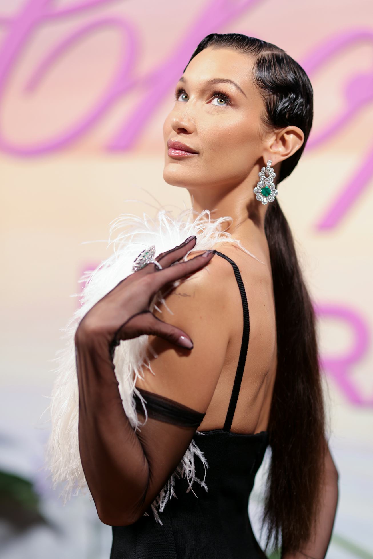 CANNES, FRANCE - JULY 07: Bella Hadid attends a dinner hosted by Chopard during the 74th annual Cann...