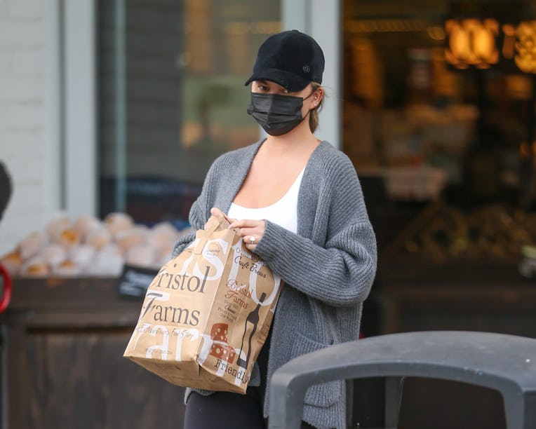 LOS ANGELES, CA - JANUARY 28: Chrissy Teigen is seen on January 28, 2022 in Los Angeles, California....