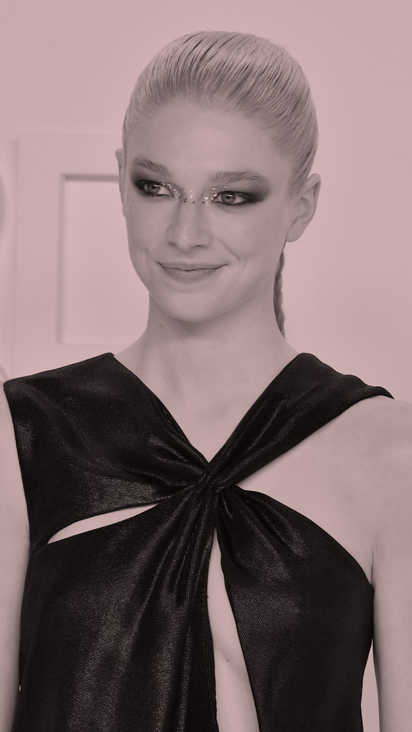 LOS ANGELES, CALIFORNIA - FEBRUARY 07: Hunter Schafer attends the Tom Ford AW/20 Fashion Show at Mil...