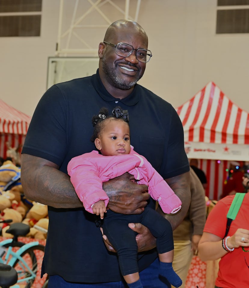 MCDONOUGH, GEORGIA - DECEMBER 20: Shaq attends a Shaq-A-Claus and Pepsi Stronger Together surprise f...