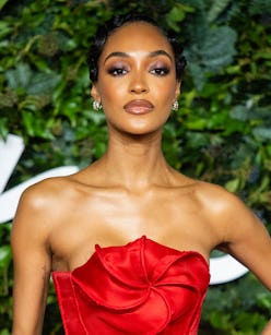 Jourdan Dunn wears Charlotte Tilbury lipstick