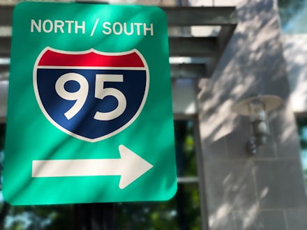 directional interstate highway sign