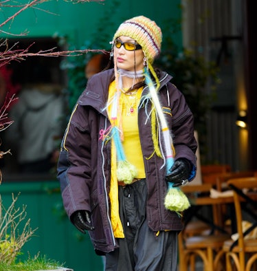 Bella Hadid is seen on December 30, 2021 in New York City.