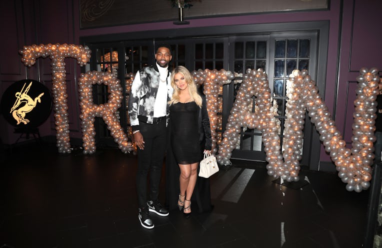 LOS ANGELES, CA - MARCH 10: Tristan Thompson and Khloe Kardashian pose for a photo as Remy Martin c...