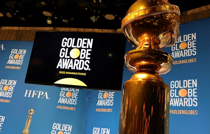 BEVERLY HILLS, CALIFORNIA - DECEMBER 13: The stage is set for the 79th Annual Golden Globe Award nom...