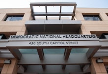 The headquarters of the Democratic National Committee (DNC) is seen in Washington, DC, August 22, 20...
