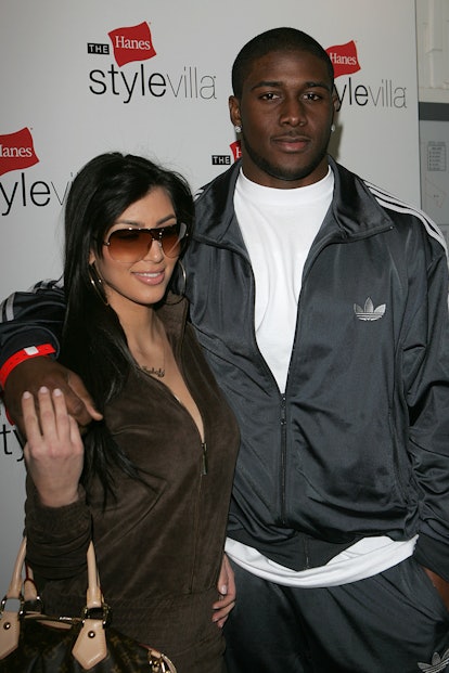 SCOTTSDALE, AZ - FEBRUARY 1: Kim Kardashian and Reggie Bush attend HANES and Cuba Gooding Jr. Presen...