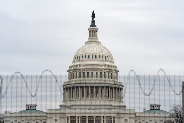 WASHINGTON, D.C., Jan. 25, 2021 -- Photo taken on Jan. 25, 2021 shows the U.S. Capitol building in W...