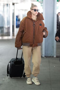 NEW YORK, NY - MARCH 04: Hailey Baldwin seen at JFK airport on March 4, 2019 in New York City. (Phot...