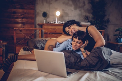 This couple is watching feminist, ethical porn.