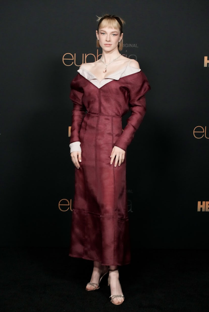 LOS ANGELES, CALIFORNIA - JANUARY 05: Hunter Schafer attends HBO's "Euphoria" Season 2 Photo Call at...