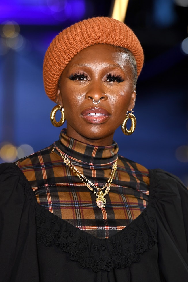LONDON, ENGLAND - OCTOBER 27: Cynthia Erivo attends the 'The Eternals' UK Premiere at BFI IMAX Water. 