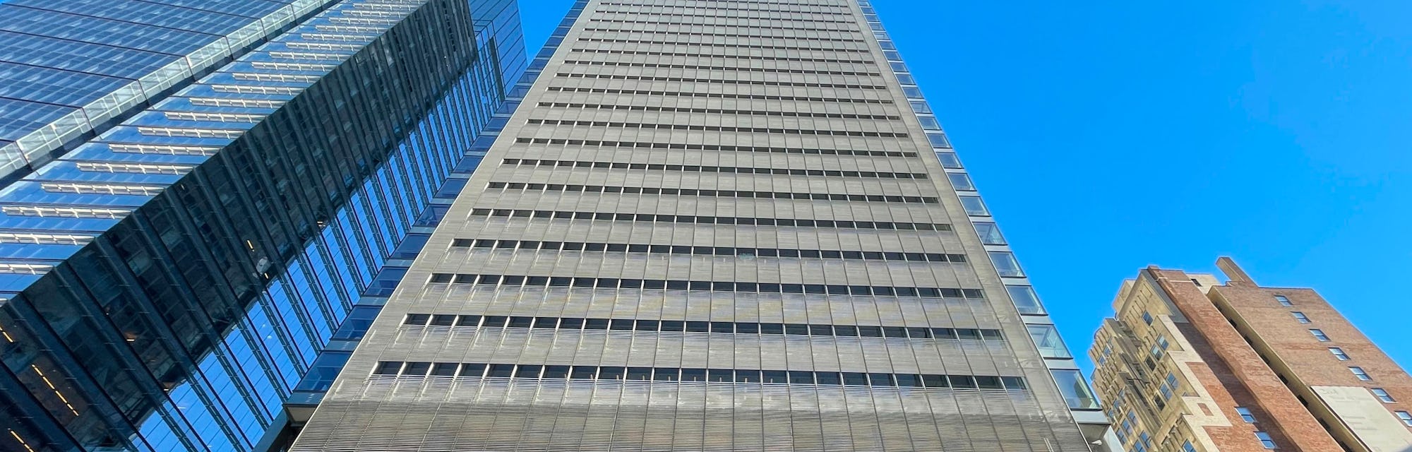 The New York Times Building is seen in New York City on February 4, 2021. (Photo by Daniel SLIM / AF...