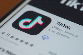 An user opening TikTok on his iPhone in L'Aquila, Italy, on January 23, 2021. The Privacy Guarantor ...