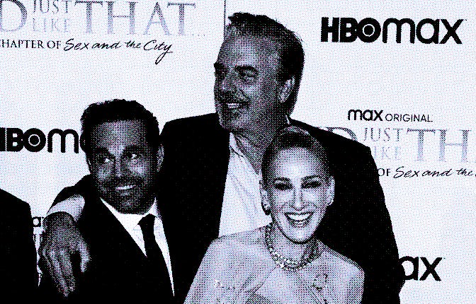 NEW YORK, NEW YORK - DECEMBER 08: Mario Cantone, Chris Noth and Sarah Jessica Parker attend HBO Max ...