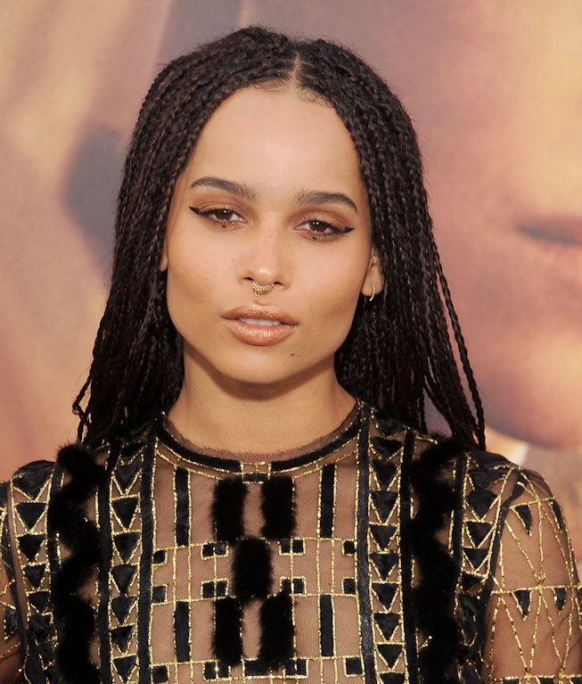HOLLYWOOD, CA - MAY 07: Actress Zoe Kravitz arrives at the Los Angeles premiere of 'Mad Max: Fury R. 
