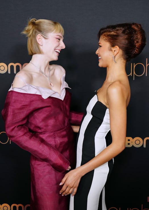 LOS ANGELES, CALIFORNIA - JANUARY 05: (L-R) Hunter Schafer and Zendaya attend HBO's "Euphoria" Seaso...