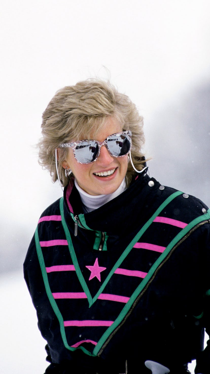 KLOSTERS, SWITZERLAND - MARCH 09:  Diana Princess Of Wales During A Ski Holiday In Klosters, Switzer...