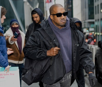 NEW YORK, NEW YORK - JANUARY 05: Kanye West is seen in Chelsea on January 05, 2022 in New York City....
