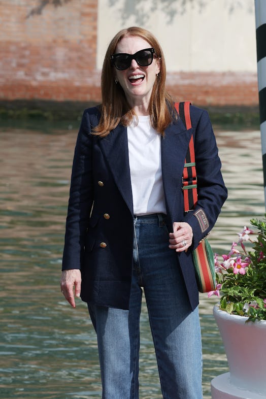 Jury president Julianne Moore is seen ahead of the 79th Venice International Film Festival
