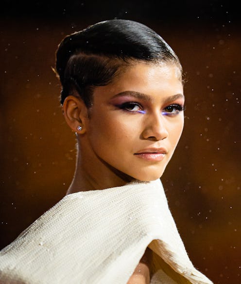 Zendaya wore purple eyeliner and eyeshadow at the "Dune" UK Special Screening at Odeon Luxe Leiceste...