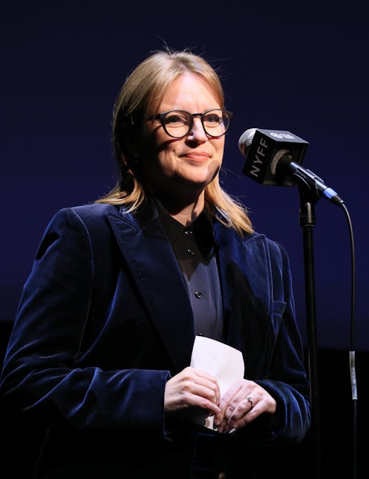 NEW YORK, NEW YORK - OCTOBER 10: Sarah Polley speaks at the intro and Q&A for "Women Talking" during...