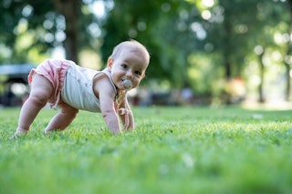 A cute baby is crawling in the park and smiling. A blog listed some of the worst and most unpopular ...