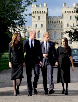 Catherine, Princess of Wales, Prince William, Prince of Wales, Prince Harry, Duke of Sussex, and Meg...