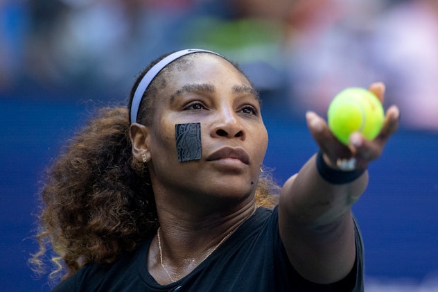 NEW YORK, USA, August 27.  Serena Williams of the United States during a practice session on Arthur ...