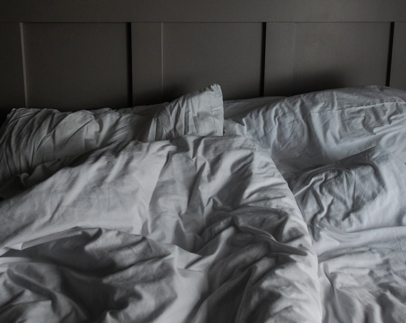 A messy bed with comforter and pillows.
On Friday, 12 March 2021, in Dublin, Ireland. (Photo by Artu...