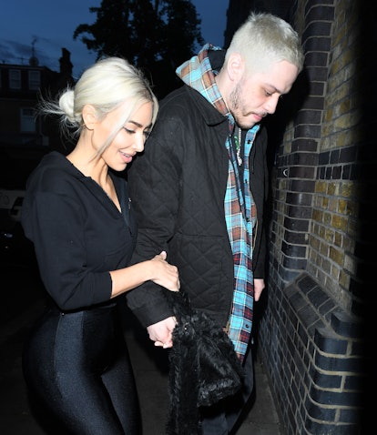 LONDON, ENGLAND - MAY 30:  Kim Kardashian and Pete Davidson are seen on May 30, 2022 in London, Engl...