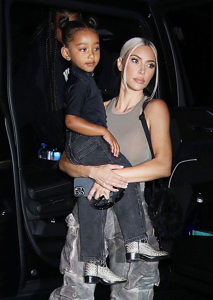 NEW YORK, NY - JULY 12: Chicago West and Kim Kardashian are seen on July 12, 2022 in New York City. ...