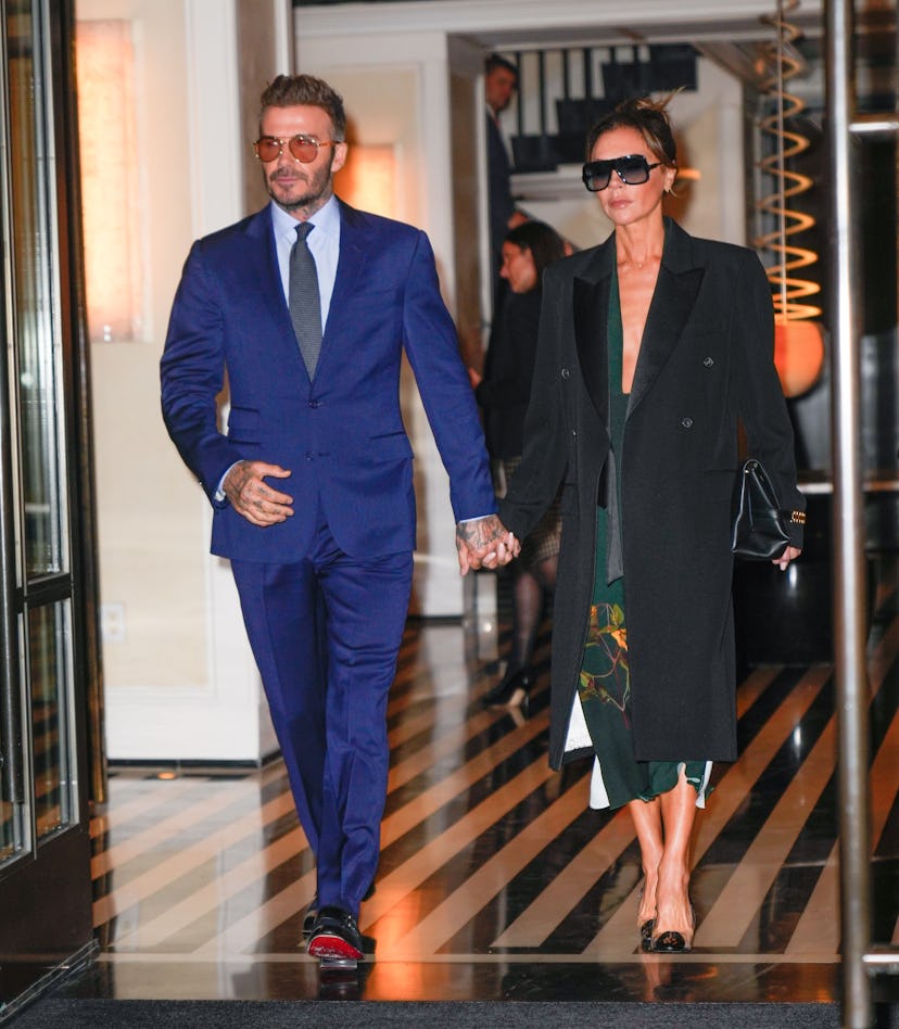 David Beckham and Victoria Beckham are seen on October 11