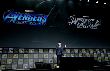 SAN DIEGO, CALIFORNIA - JULY 23: Kevin Feige, President of Marvel Studios, participates in the Marve...