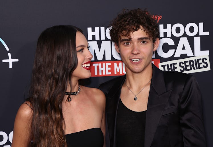 BURBANK, CALIFORNIA - JULY 27: Olivia Rodrigo and Joshua Bassett attend Disney+ "High School Musical...