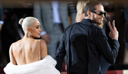 NEW YORK, NEW YORK - MAY 02: Kim Kardashian and Pete Davidson are seen arriving at The 2022 Met Gala…