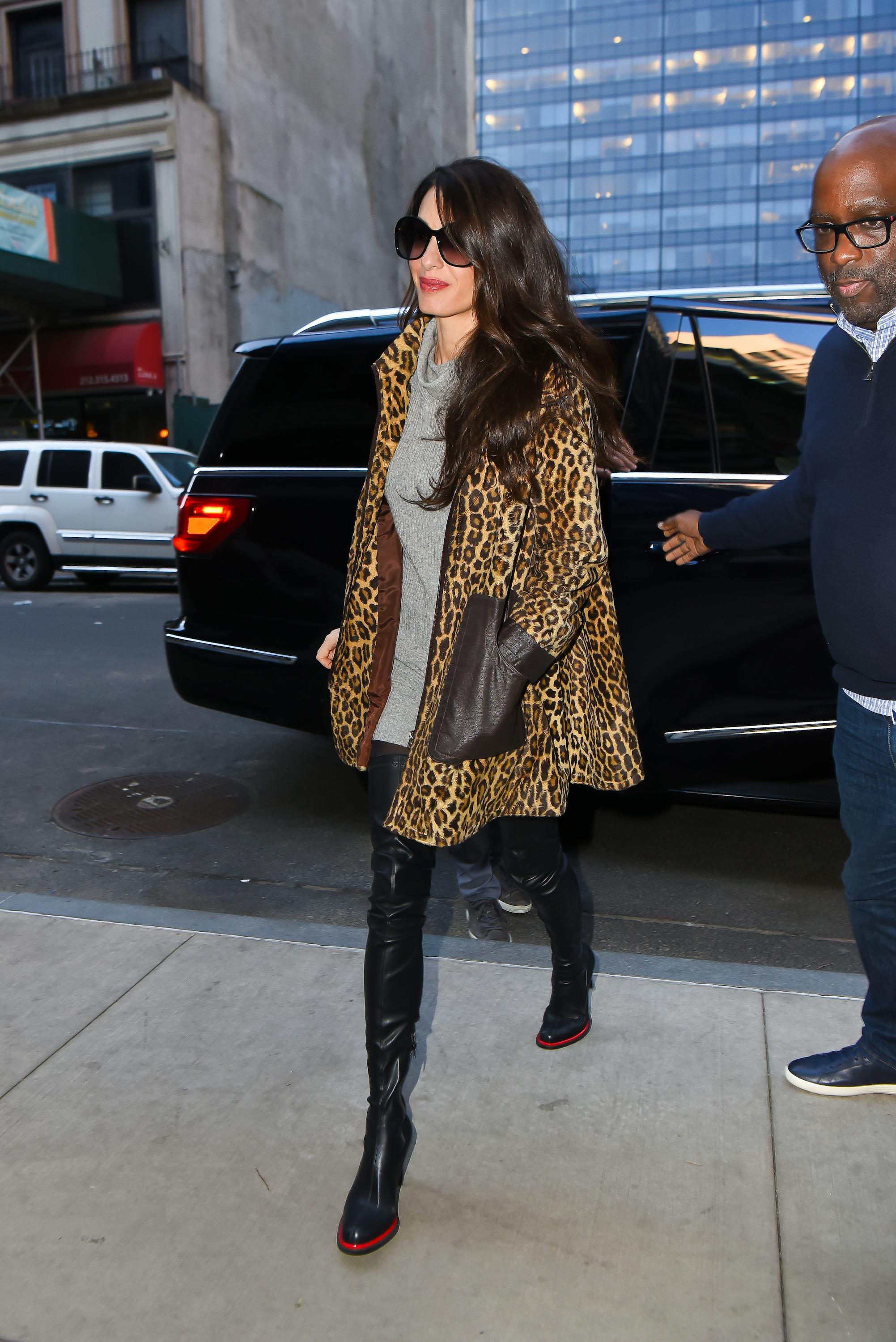 Amal Clooney is seen in Manhattan on April 29, 2022 in New York City.