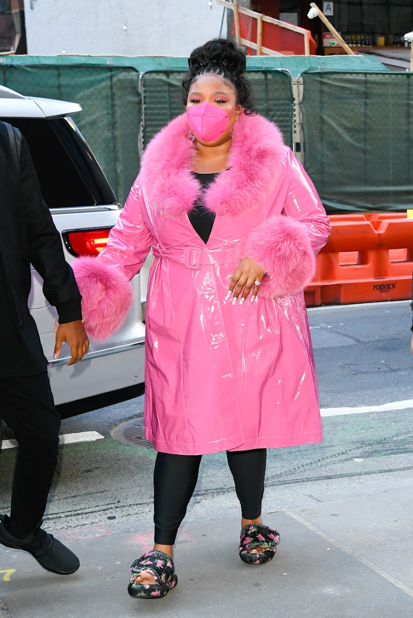 Singer Lizzo is seen outside the "Today" show on April 11, 2022 in New York City. 