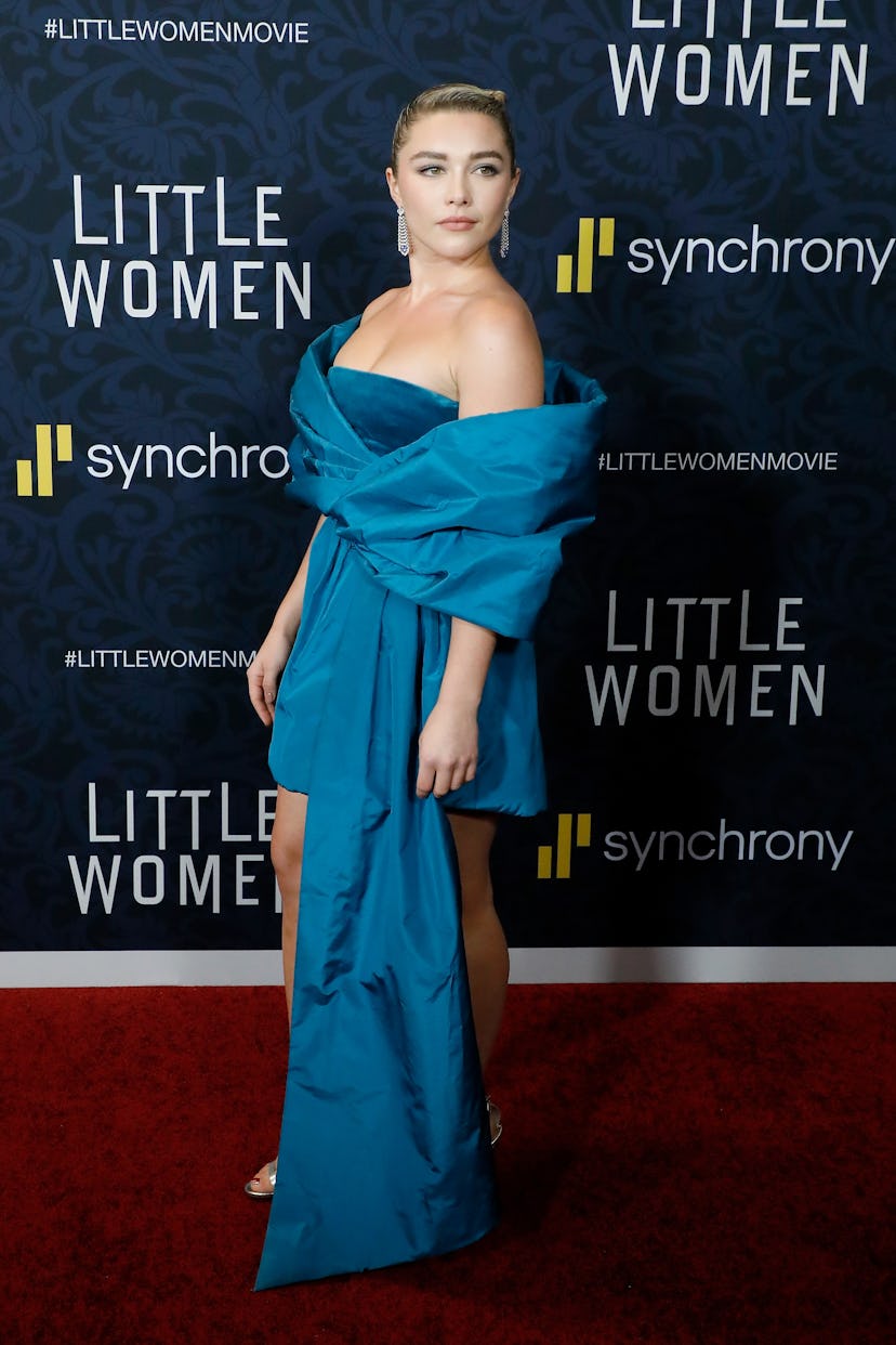 Florence Pugh attends the world premiere of "Little Women" at Museum of Modern Art on December