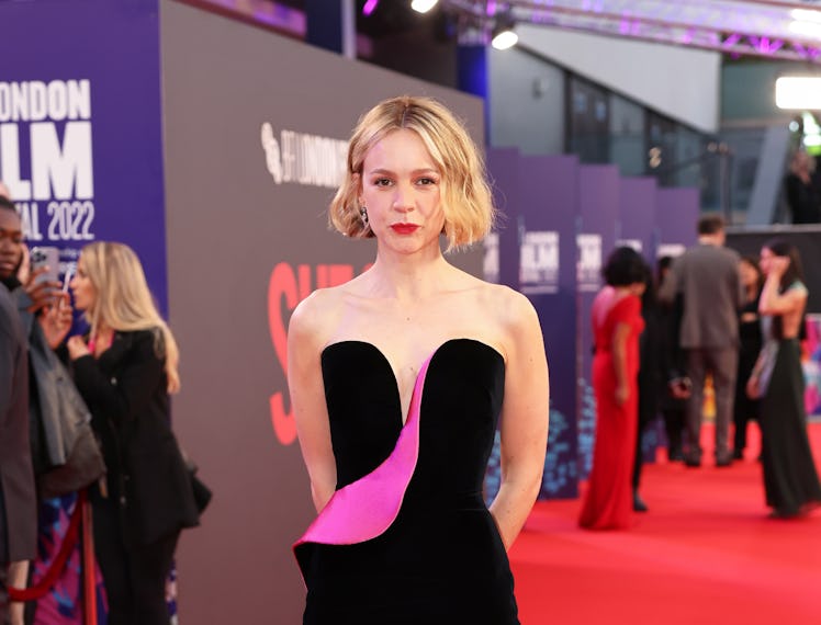 LONDON, ENGLAND - OCTOBER 14: Carey Mulligan attends the International Premiere of "She Said" during...