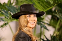 Jennifer Lopez at the Ralph Lauren Spring/Summer 2023 show.