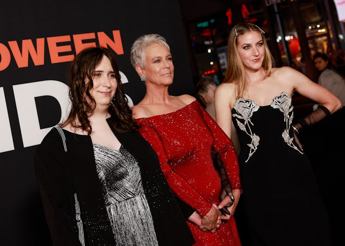 Jamie Lee Curtis brought her daughters to  'Halloween Ends' premiere.