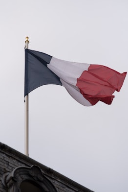 The French flag at the Elysee Palace, in Paris, on 7 of September 2022. (Photo by Andrea Savorani Ne...