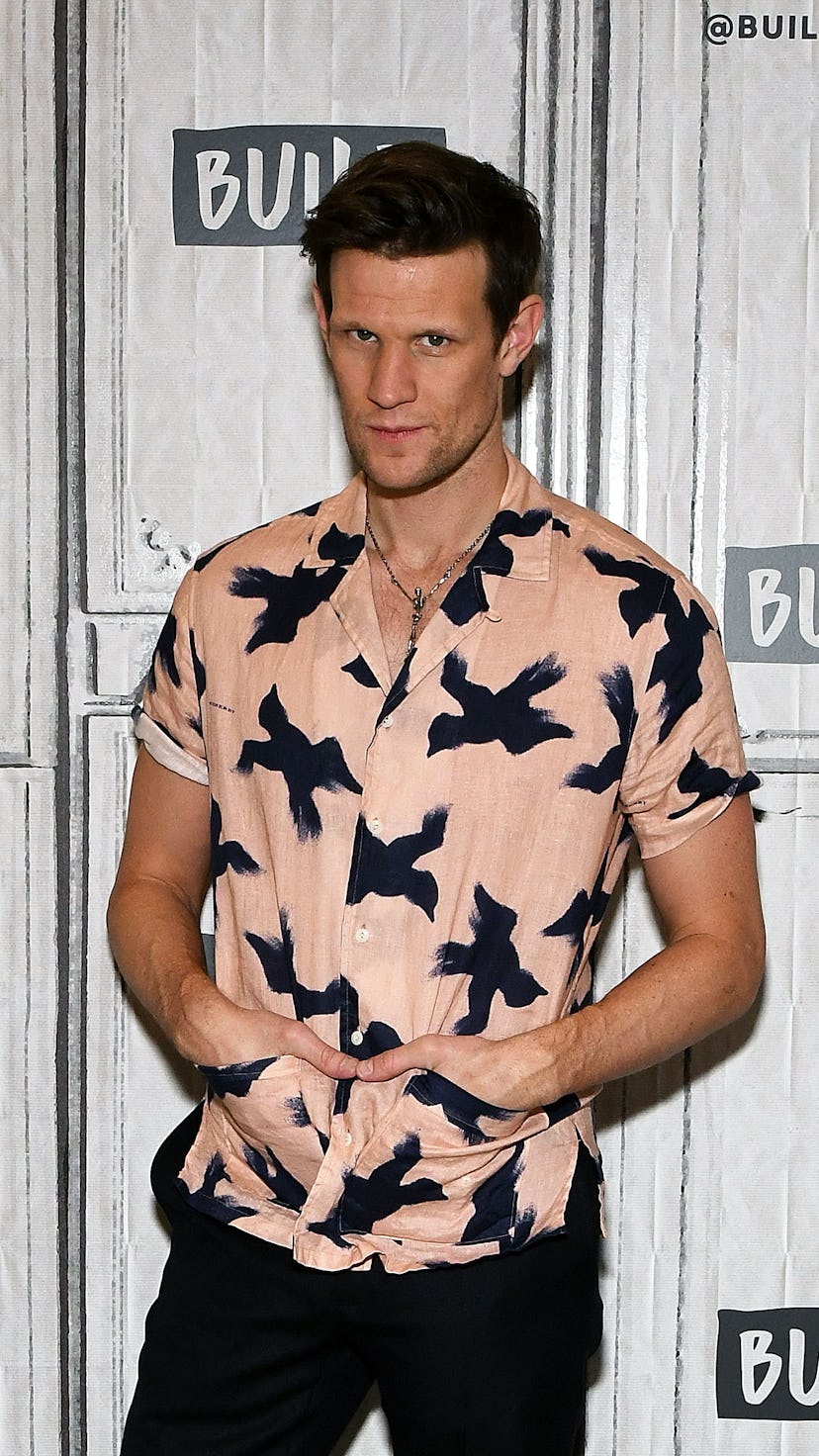 NEW YORK, NY - DECEMBER 04: Actor Matt Smith visits Build to discuss "The Crown" at Build Studio on...