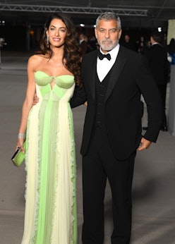 Amal Clooney and George Clooney arrives at the 2nd Annual Academy Museum Gala at Academy Museum of M...