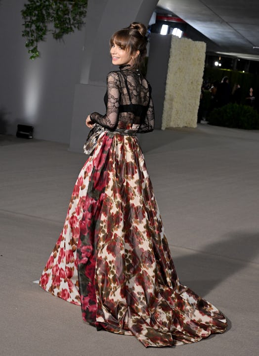 Lily Collins attends the 2nd Annual Academy Museum Gala