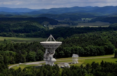 GREEN BANK, WV-JUNE 06: The view from the top of the The Robert C. Byrd Green Bank Telescope in Gree...